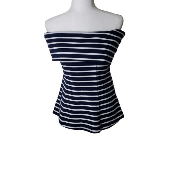 Anthropologie Off-The-Shoulder Striped Top Size XS - Picture 2 of 8